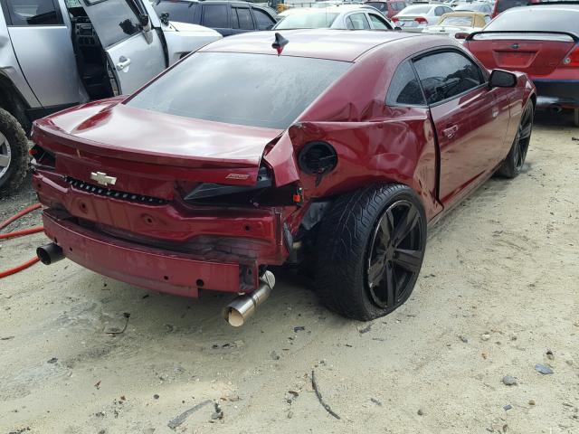 2G1FK1EJ4A9142587 - 2010 CHEVROLET CAMARO SS MAROON photo 4