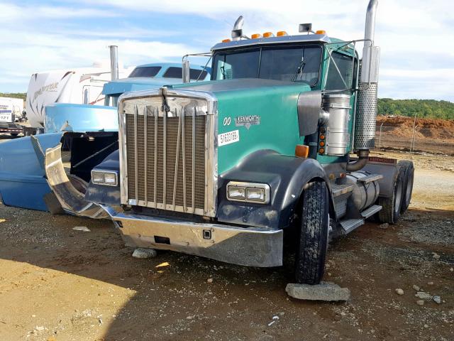 1XKWDB9X5YS851662 - 2000 KENWORTH CONSTRUCTI GREEN photo 2