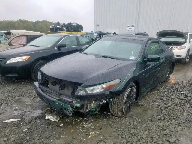 1HGCS22809A011420 - 2009 HONDA ACCORD EXL BLACK photo 2