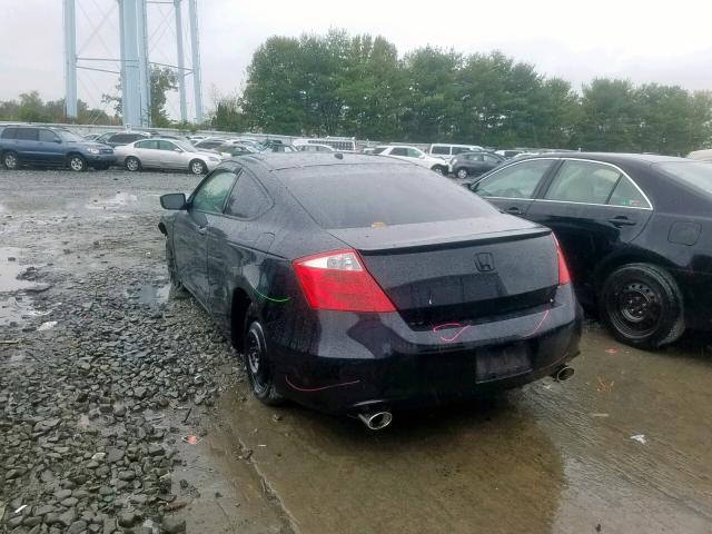 1HGCS22809A011420 - 2009 HONDA ACCORD EXL BLACK photo 3