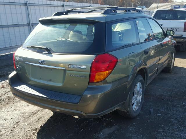 4S4BP61C157377687 - 2005 SUBARU LEGACY OUT GREEN photo 4