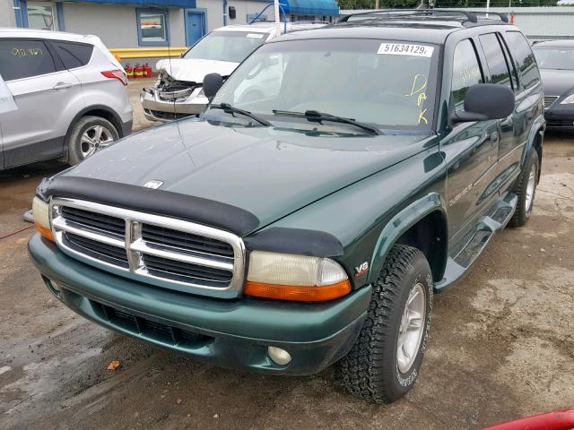 1B4HS28Y9WF124354 - 1998 DODGE DURANGO GREEN photo 2