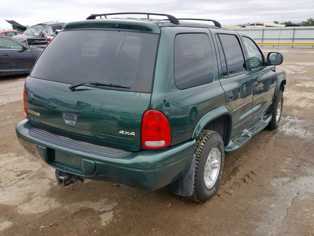 1B4HS28Y9WF124354 - 1998 DODGE DURANGO GREEN photo 4