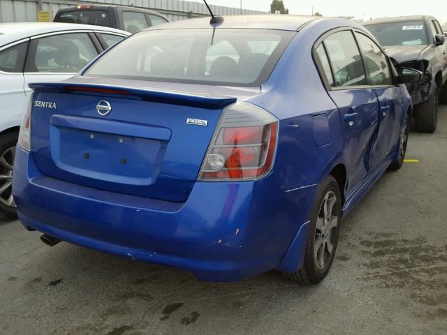 3N1AB6AP3BL727526 - 2011 NISSAN SENTRA 2.0 BLUE photo 4