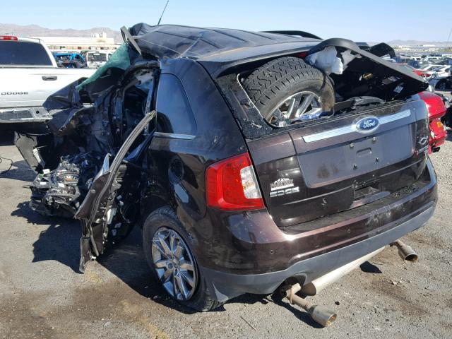 2FMDK4KC8DBA14836 - 2013 FORD EDGE LIMIT BROWN photo 3