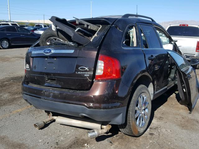 2FMDK4KC8DBA14836 - 2013 FORD EDGE LIMIT BROWN photo 4