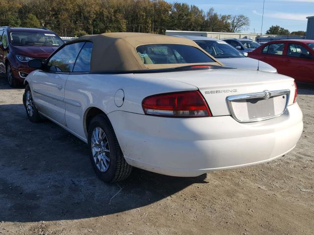 1C3EL45X74N156107 - 2004 CHRYSLER SEBRING LX WHITE photo 3