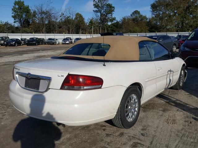 1C3EL45X74N156107 - 2004 CHRYSLER SEBRING LX WHITE photo 4