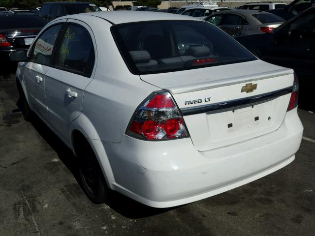 KL1TD5DE5BB245198 - 2011 CHEVROLET AVEO LS WHITE photo 3