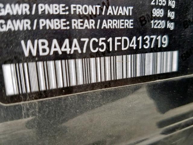 WBA4A7C51FD413719 - 2015 BMW 428 XI GRA GRAY photo 10