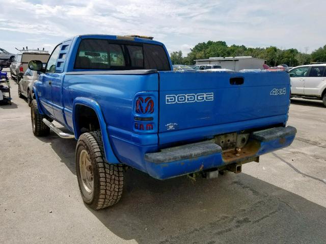 3B7KF23621G223575 - 2001 DODGE RAM 2500 BLUE photo 3