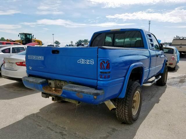 3B7KF23621G223575 - 2001 DODGE RAM 2500 BLUE photo 4