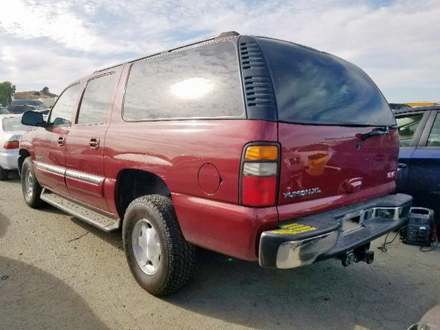 3GKEC16Z55G202266 - 2005 GMC YUKON XL C RED photo 3