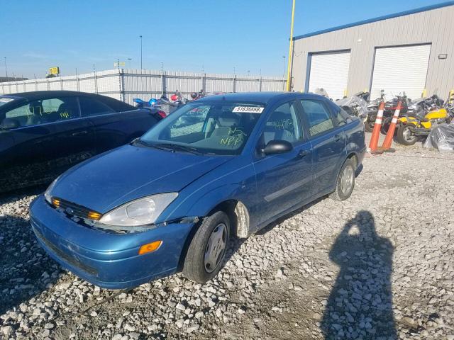 1FAFP33P61W328575 - 2001 FORD FOCUS LX BLUE photo 2