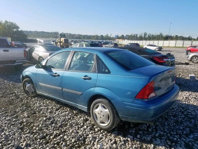 1FAFP33P61W328575 - 2001 FORD FOCUS LX BLUE photo 3