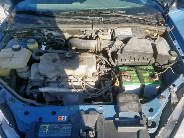 1FAFP33P61W328575 - 2001 FORD FOCUS LX BLUE photo 7