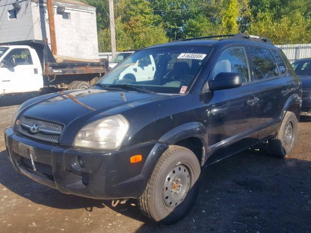 KM8JM72B06U364979 - 2006 HYUNDAI TUCSON GL BLACK photo 2