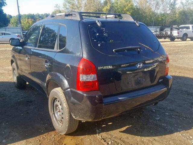 KM8JM72B06U364979 - 2006 HYUNDAI TUCSON GL BLACK photo 3