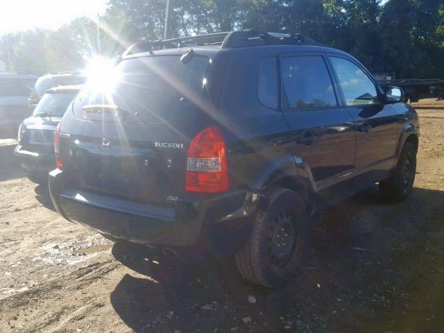 KM8JM72B06U364979 - 2006 HYUNDAI TUCSON GL BLACK photo 4