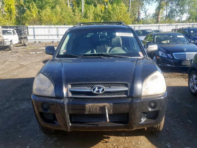 KM8JM72B06U364979 - 2006 HYUNDAI TUCSON GL BLACK photo 9