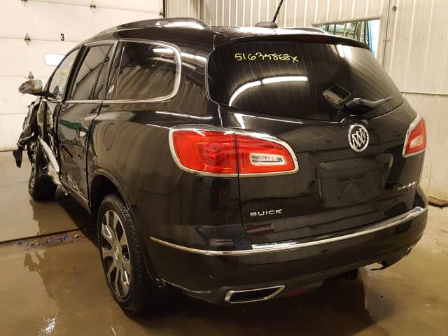 5GAKVBKD0HJ324224 - 2017 BUICK ENCLAVE BLACK photo 3