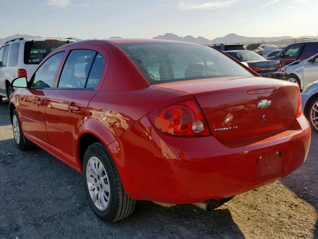 1G1AT58H097295472 - 2009 CHEVROLET COBALT LT RED photo 3