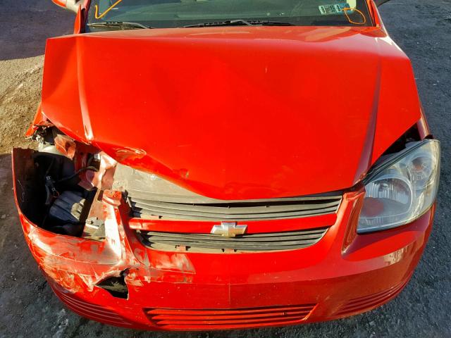 1G1AT58H097295472 - 2009 CHEVROLET COBALT LT RED photo 7