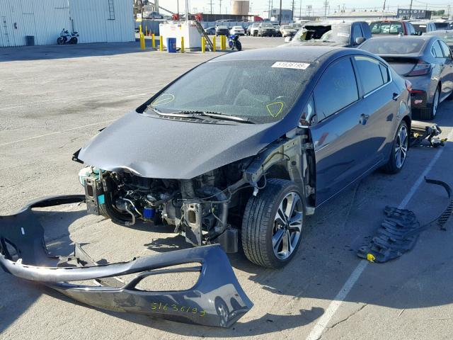 KNAFX4A85E5102323 - 2014 KIA FORTE EX CHARCOAL photo 2