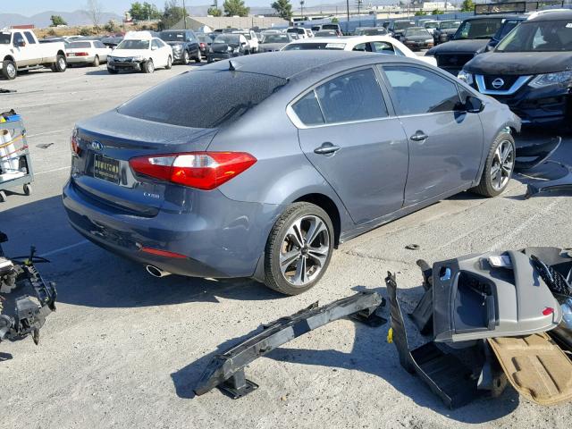 KNAFX4A85E5102323 - 2014 KIA FORTE EX CHARCOAL photo 4