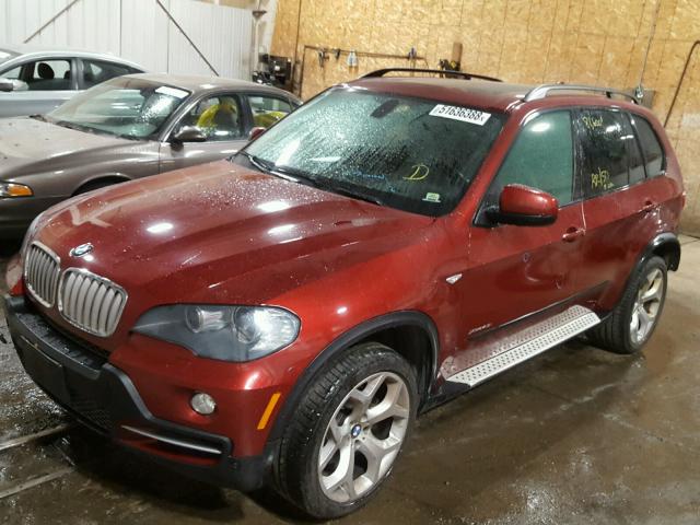 5UXFE83569L308706 - 2009 BMW X5 XDRIVE4 RED photo 2