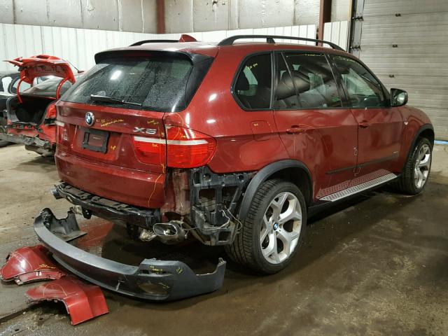 5UXFE83569L308706 - 2009 BMW X5 XDRIVE4 RED photo 4