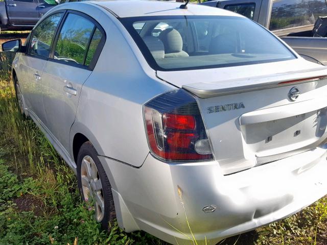 3N1AB6AP8CL766727 - 2012 NISSAN SENTRA 2.0 SILVER photo 3