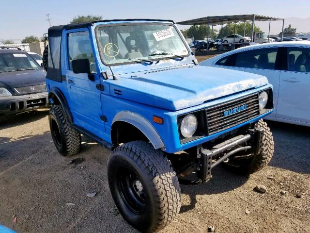 JS4JC51CXG4105386 - 1986 SUZUKI SAMURAI BLUE photo 1