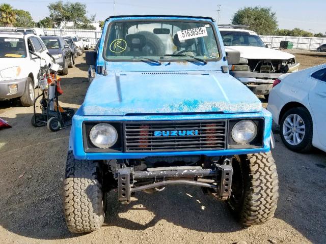 JS4JC51CXG4105386 - 1986 SUZUKI SAMURAI BLUE photo 9