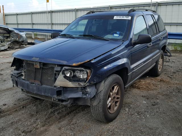 1J4GX48S14C150236 - 2004 JEEP GRAND CHER BLUE photo 2