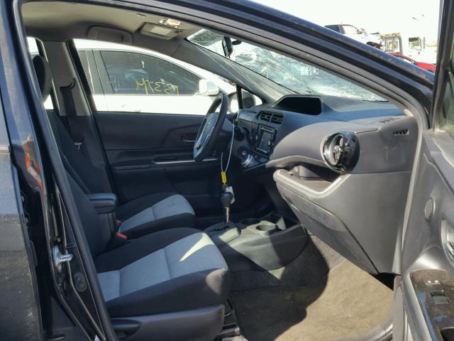 JTDKDTB35F1105593 - 2015 TOYOTA PRIUS C BLACK photo 5