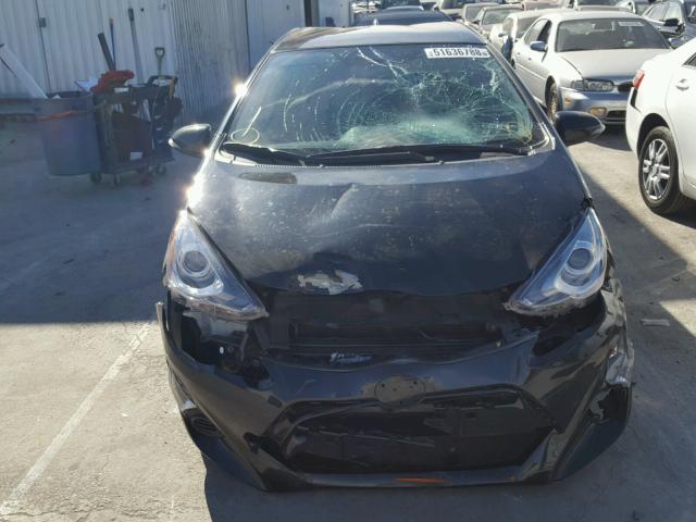 JTDKDTB35F1105593 - 2015 TOYOTA PRIUS C BLACK photo 9