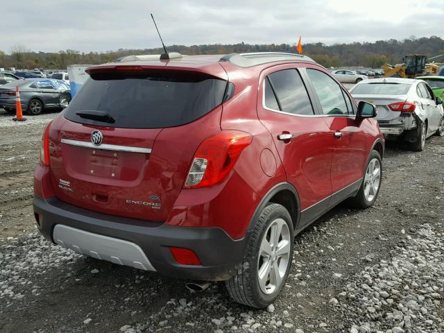 KL4CJESB5GB562037 - 2016 BUICK ENCORE RED photo 4