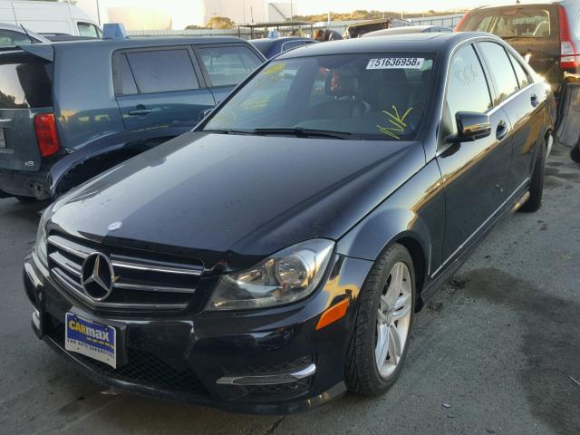 WDDGF4HB6EG204087 - 2014 MERCEDES-BENZ C 250 BLACK photo 2