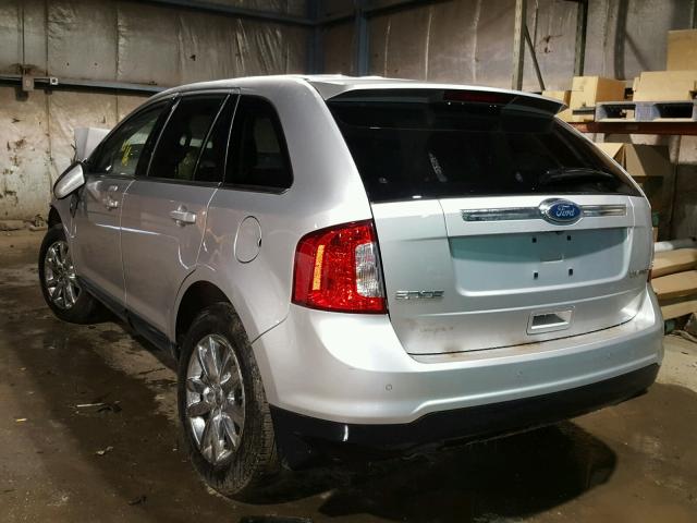 2FMDK3KC3BBA88530 - 2011 FORD EDGE LIMIT SILVER photo 3