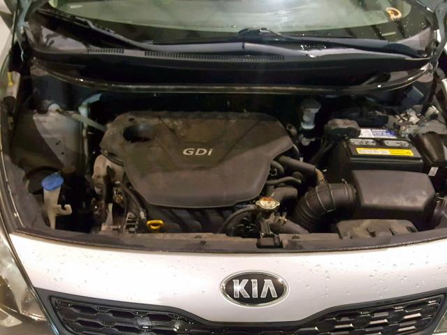 KNADM5A35D6152304 - 2013 KIA RIO LX SILVER photo 7