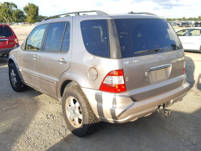 4JGAB75E14A462199 - 2004 MERCEDES-BENZ ML 500 BEIGE photo 3