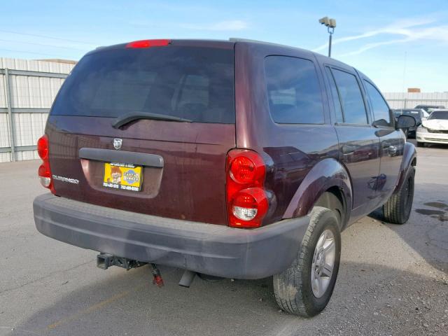 1D4HD38N25F548677 - 2005 DODGE DURANGO ST MAROON photo 4