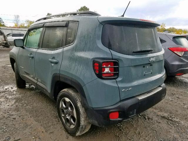 ZACCJBAB3HPE53430 - 2017 JEEP RENEGADE S GRAY photo 3