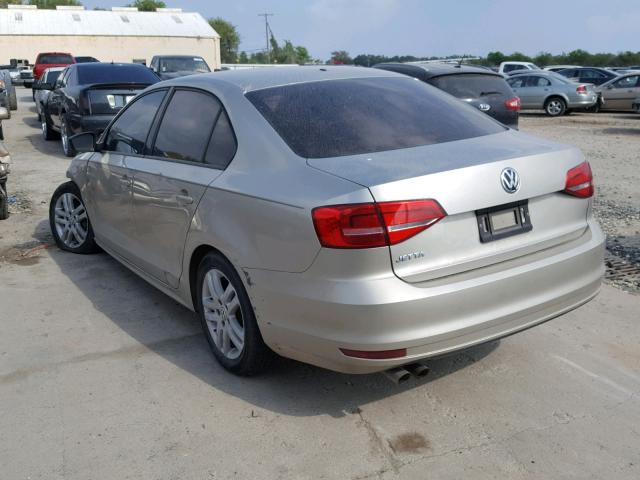 3VW2K7AJ6FM220328 - 2015 VOLKSWAGEN JETTA BASE Ոսկեգույն լուսանկար 3