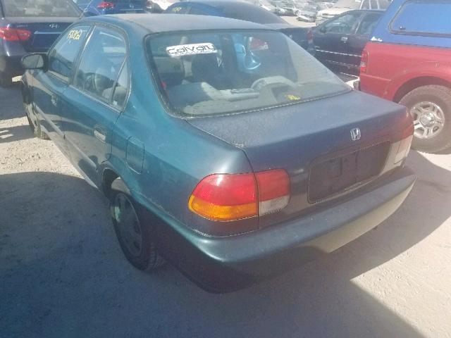 2HGEJ6522WH563024 - 1998 HONDA CIVIC DX GREEN photo 3