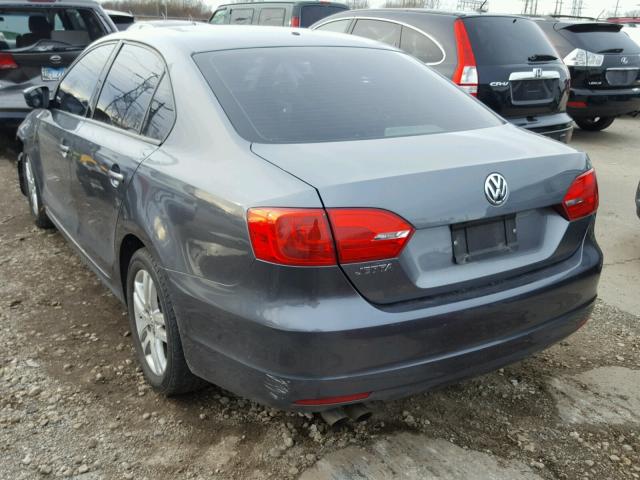 3VW2K7AJ0DM309793 - 2013 VOLKSWAGEN JETTA BASE 银色 照片 3