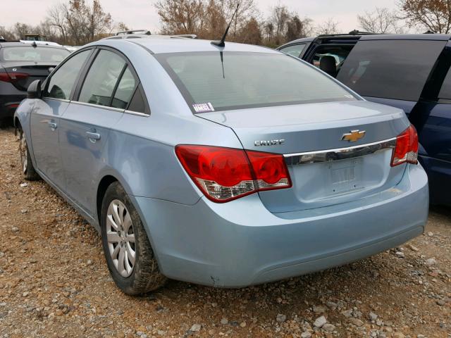 1G1PC5SH9B7241998 - 2011 CHEVROLET CRUZE LS BLUE photo 3