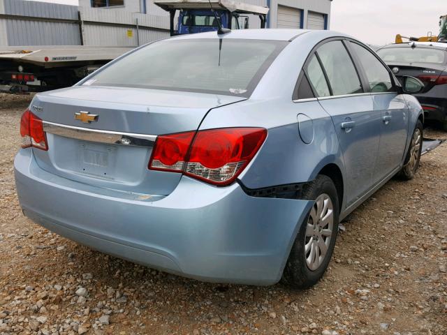 1G1PC5SH9B7241998 - 2011 CHEVROLET CRUZE LS BLUE photo 4