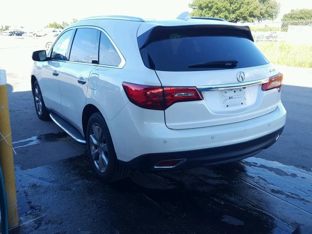 5FRYD3H8XEB011002 - 2014 ACURA MDX ADVANC 白色 照片 3